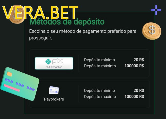 O cassino VERA.BETbet oferece uma grande variedade de métodos de pagamento